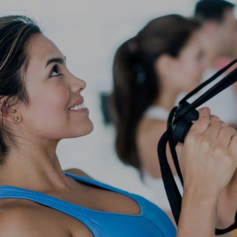 Woman In A Fitness Class Picture Id524724795